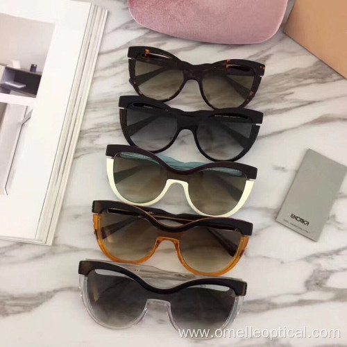 Colorful Mirrored Cat Eye Sunglasses For Female